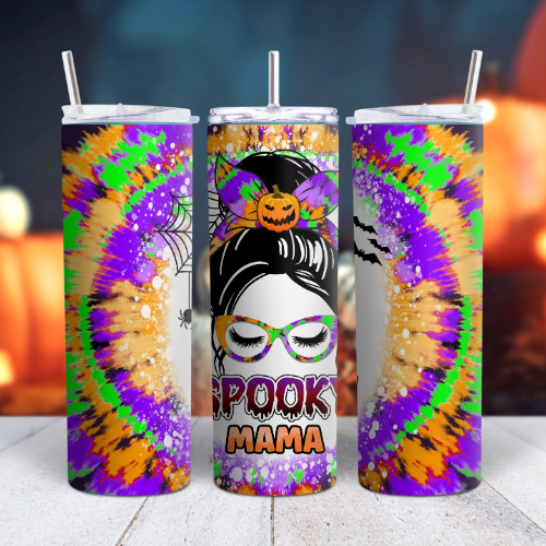 Tie Dye Spooky Mama 20oz Tumbler