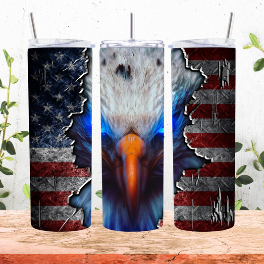 Patriotic Eagle Tumbler