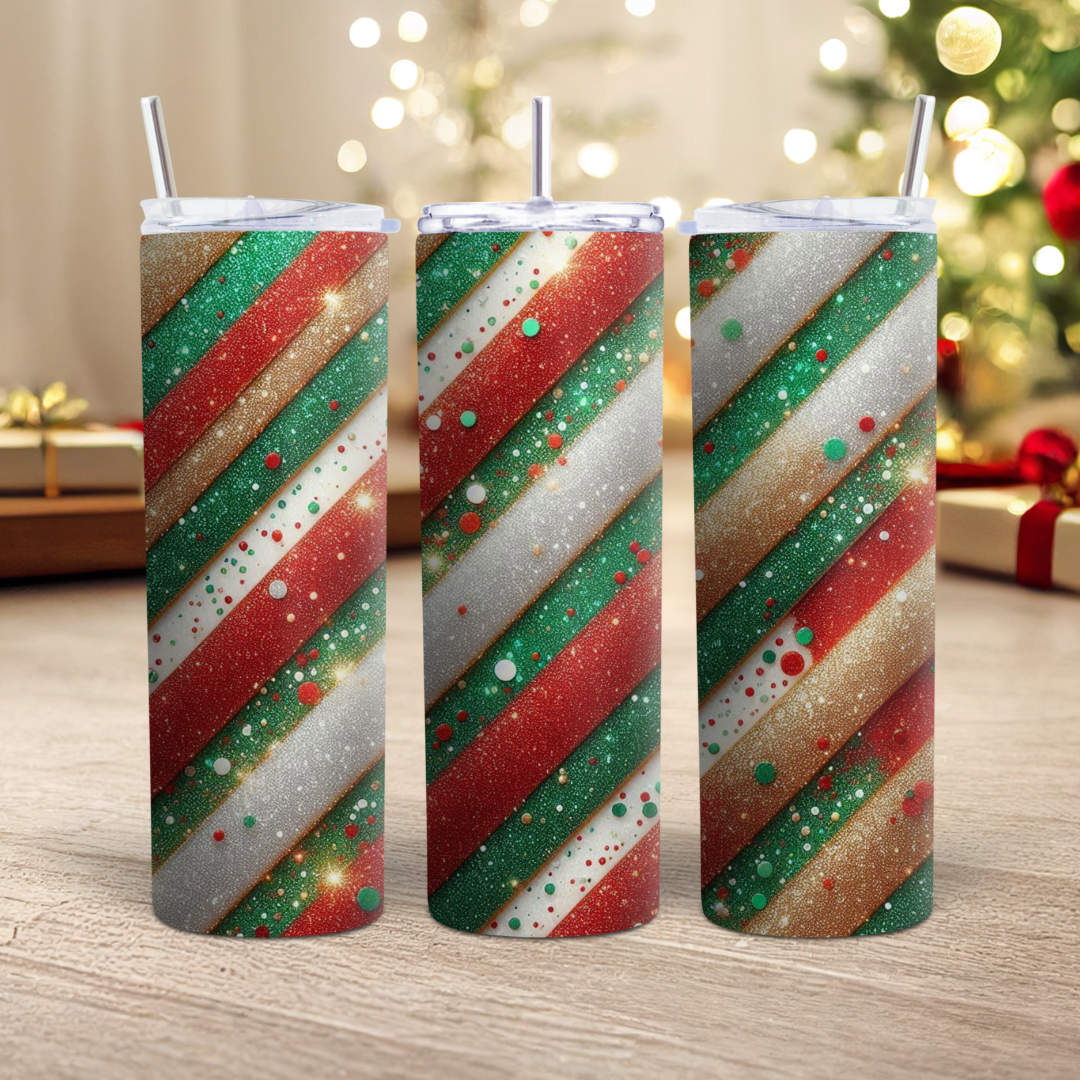 Glitter Stripe Christmas