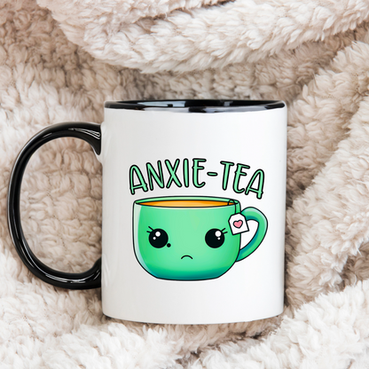 Anxie-Tea 15oz Mug W/Black Handle