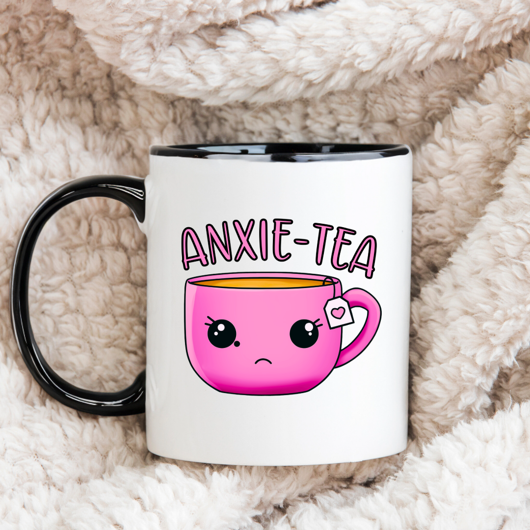 Anxie-Tea 15oz Mug W/Black Handle