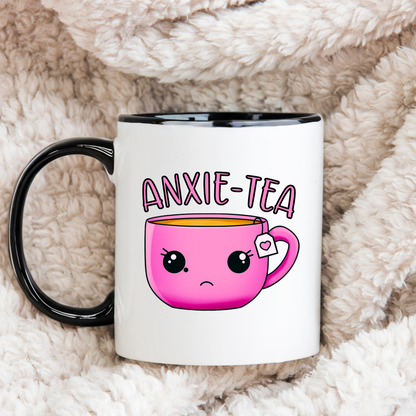 Anxie-Tea 15oz Mug W/Black Handle