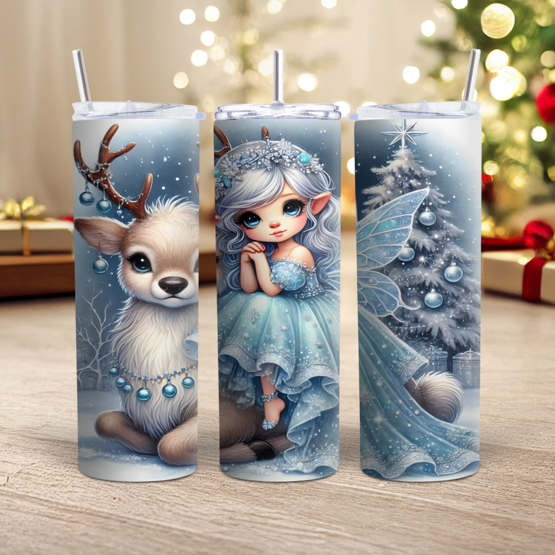 Blue Fairy Reindeer Christmas