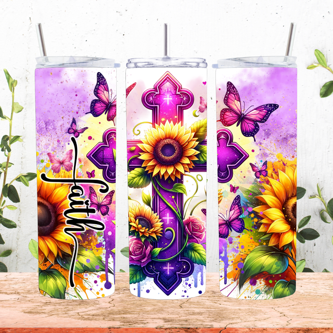 Purple Faith Tumbler