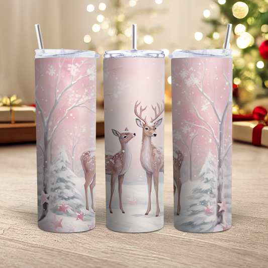 Pink Reindeer Christmas