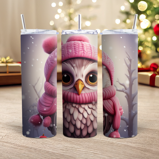 Pink Owl Christmas