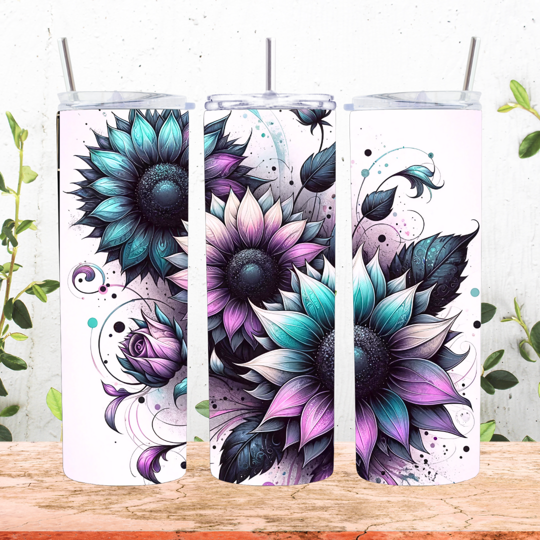 Purple Sunflowers Tumbler