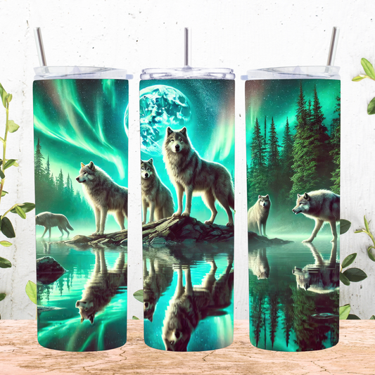 Moonlight Wolves Tumbler