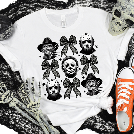 Adult Size Coquette Bow Horror T-Shirt