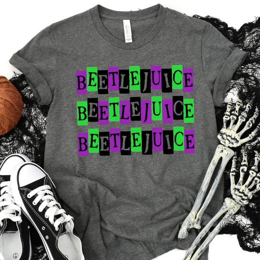 Adult Size Beetlejuice Beetlejuice Beetlejuice T-Shirt