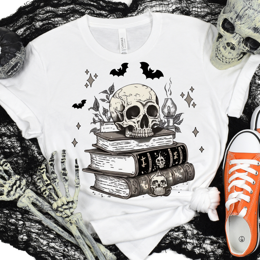 Adult Size Spooky Books T-Shirt