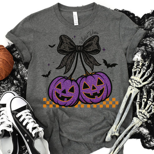 Adult Size Pumpkin Cherries T-Shirt
