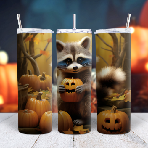 Raccoon Pumpkin 20oz Tumbler