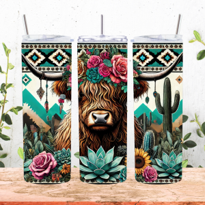 Western Highland Cow Stainless Steel Tumbler