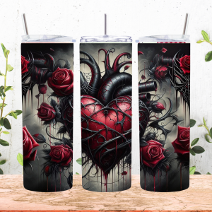 Gothic Heart Stainless Steel Tumbler