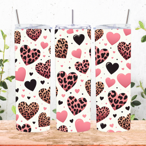 Cheetah Hearts Stainless Steel Tumbler